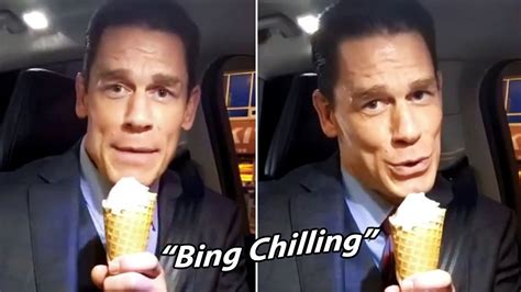 Loud noise warningKnow Your Meme Wiki Page: https://knowyourmeme.com/memes/john-cena-speaking-chinese-and-eating-ice-cream-bing-chilling#comments_formExtende...
